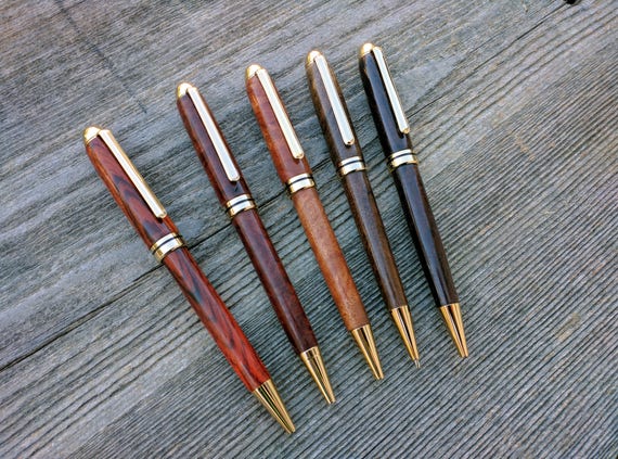 Personalized Wooden Pens, Custom Engraved Wood Twist Pens