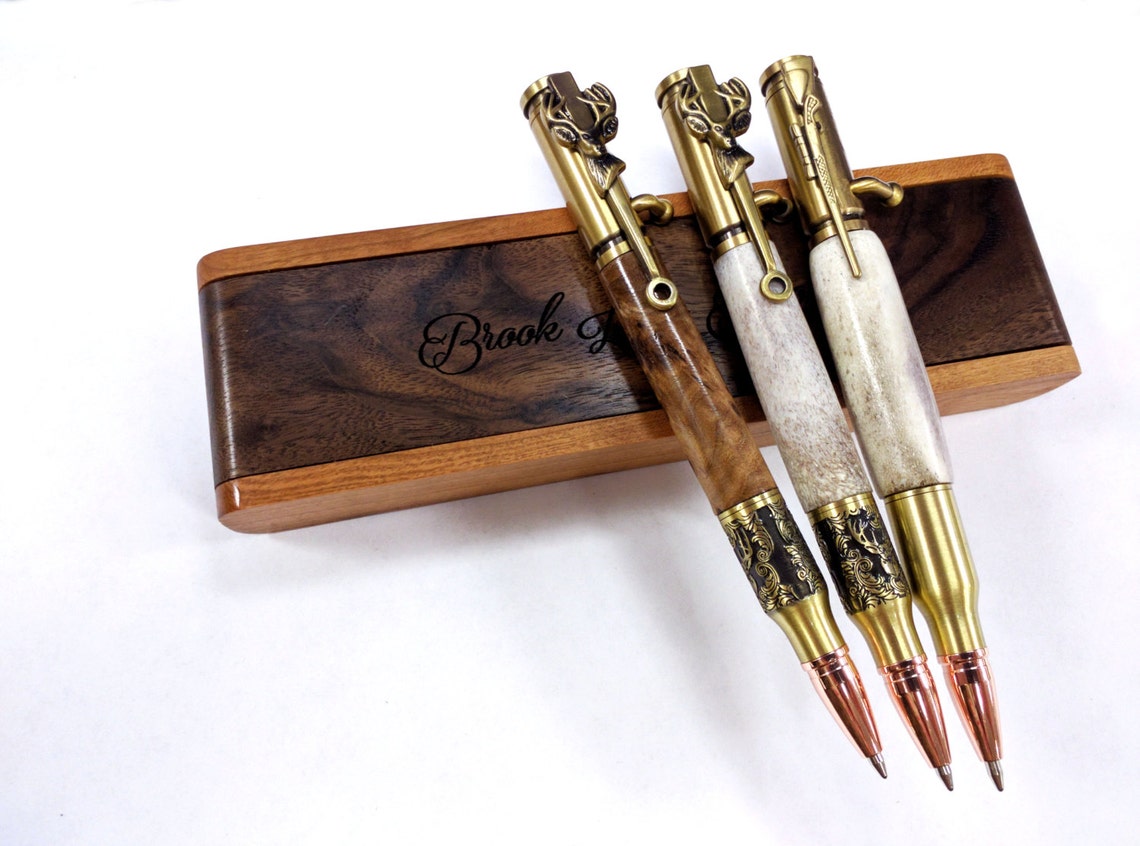 Deer horn pens Bolt Action Pen Hunting Pen Deer Hunting Etsy