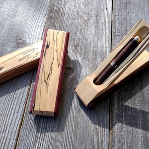 Father&#39;s Day gift, Spalted Maple Pen Boxes, Gift for him,  Pen and Pen Box, Handmade Pen Box, Personalized Pen Holder