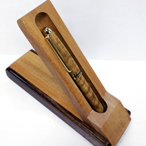 Sycamore Standing Pen Box,  Pen and Pen Box, Handmade Pen, Pen Box, Pen Stand, Pen and Holder, Graduation gift