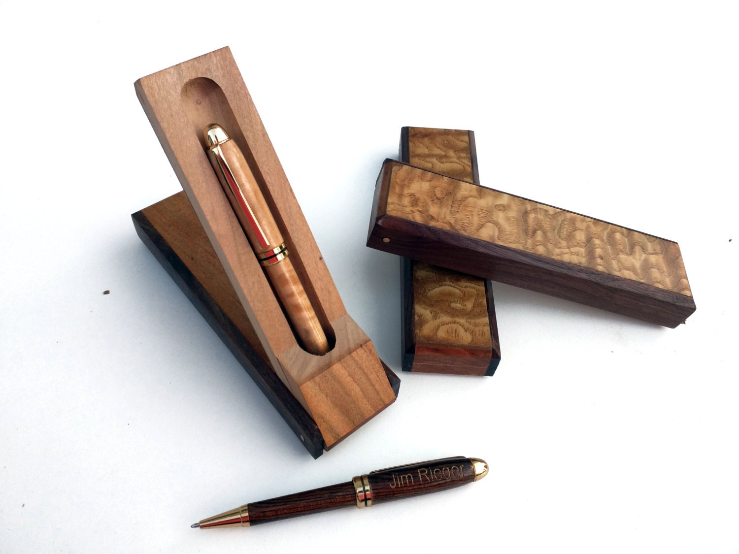 Antique Wood Pen Box//Personalized Pen//Custom Pen Box//One of Etsy