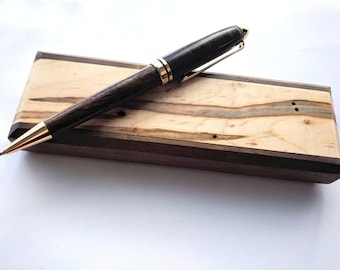 NEW Ambrosia Maple Pen Box, Custom Pen Box, Pen Set, Handmade Pen Box