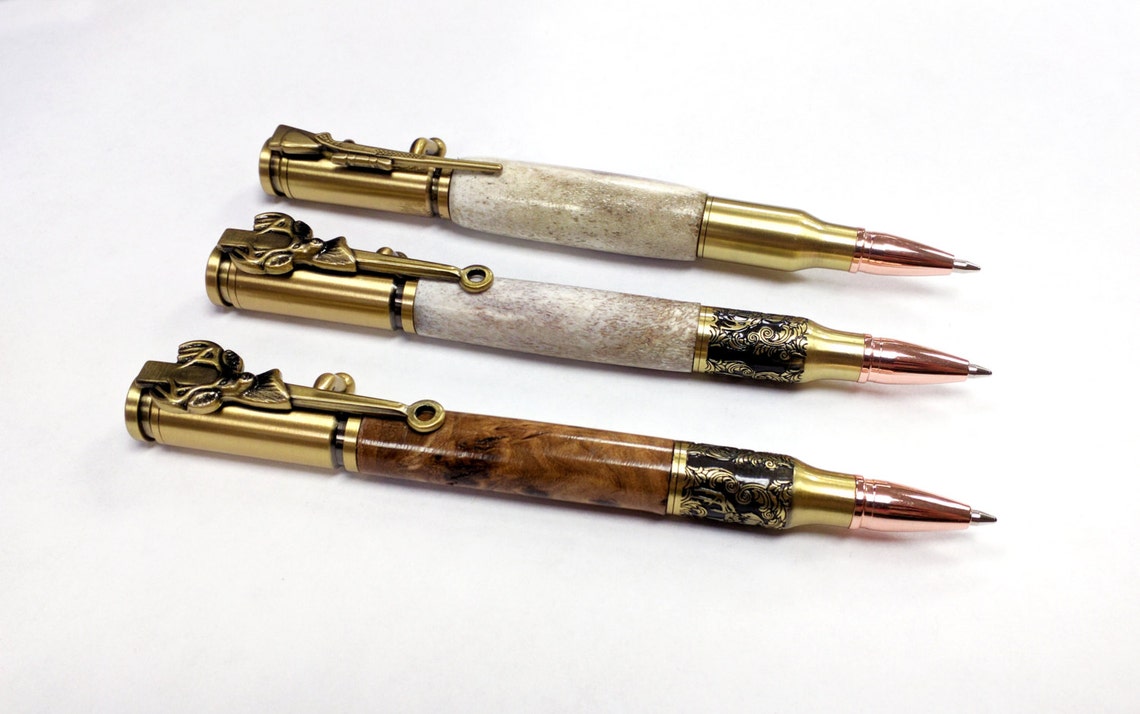 Deer horn pens Bolt Action Pen Hunting Pen Deer Hunting Etsy
