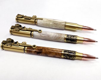 Deer horn pens, Bolt Action Pen, Hunting Pen, Deer, Hunting, Graduation gift