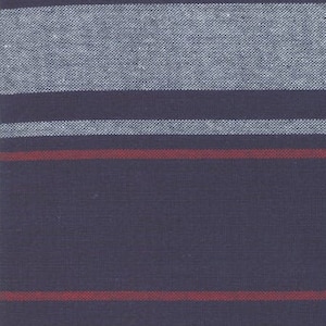 18&quot; Rock Pool Toweling Rocks  992 264 Moda Toweling  Stripe Toweling  deep blue with Red & Grey  100% cotton