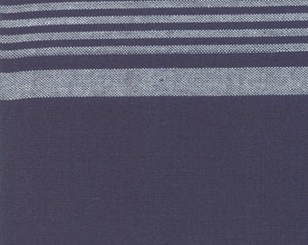 18" Rock Pool Toweling Deep Blue Stripe  Moda #992 258   Stripe Toweling Natural  100% cotton