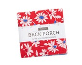 Back Porch Charm Pack Assorted Red White Blue 5 quot x 5 quot Floral Squares Designed by Me and My Sister Moda 22390PP