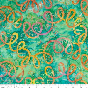 Expressions Batiks Tjaps Green Multi  by Riley Blake Designs Item Number: BTPT1063 Sold by the yard