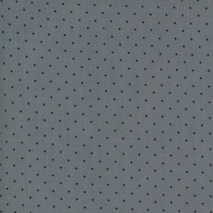May include: A gray fabric with a repeating pattern of small black stars.