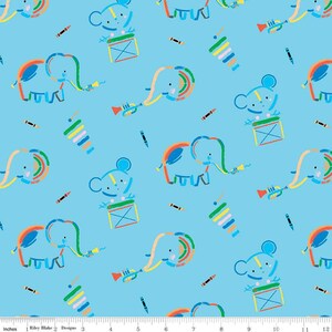 Our Little Band Childrens Collection by Riley Blake / Crayola Crayons C13060-SKY Sold by the Yard