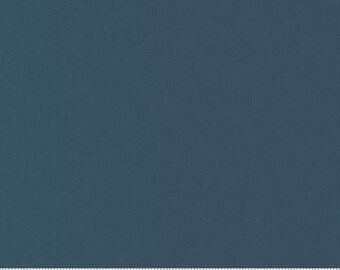 May include: A plain, dark teal fabric with a slightly textured surface. A ruler is at the bottom of the image, marked in inches. This fabric is suitable for sewing and craft projects.