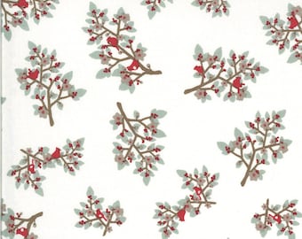 Flanella di cotone spazzolato Juniper: tessuto Red Cardinals di Kate & Birdie