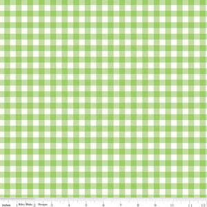Riley Blake C13014-Green Gingham Cottage door Heather Peterson Verkocht op maat gesneden 100% katoen gingham