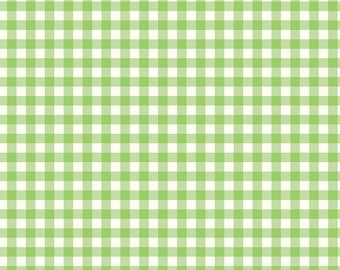 Green Gingham Fabric: Riley Blake Gingham Cottage, 100% Cotton - Sold by the Yard