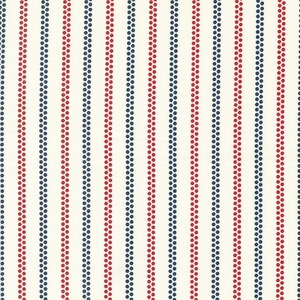 Americana Dot Stripe Baumwollstoff - American Gatherings II