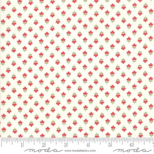 At Home Red and White Tiny Floral Sold By The Yard  Moda #55207 16  Designed by Bonnie & Camille Manufactured by Moda Fabrics