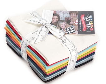 Bella Solids AB  Sweetwater Fat Quarter Bundle  Moda # 9900ABSW  100% Cotton  pre-cut into 12 Fat Quarters 18&quot; x 21&quot;
