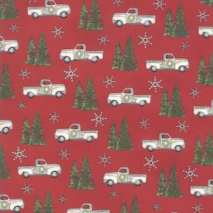 Homegrown Holidays Red Vintage Truck Verkaufte Massenware Designed by Deb Strain Moda # 19942 13