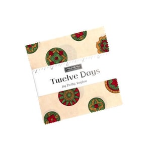 Twelve Days Charm Pack 6950PP Moda Precuts Designed by Holly Taylor Charm Pack 5&quot; x 5&quot;