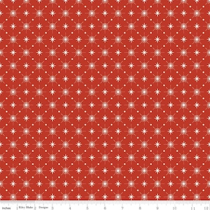 Weihnachtsstern Stoff: Rot Geometrischer Druck von Riley Blake Designs