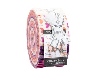 Sincerely Yours Jelly Roll 37610JR Moda Precut 2.5" x 44" strips of 100% high quality cotton fabric designed by  Sherri & Chelsi