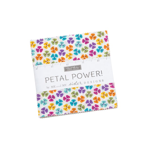 Petal Power Charm Pack 22410PP Moda Precut 5" x 5" squares 100% high quality cotton fabric designer Me and My Sister Designs