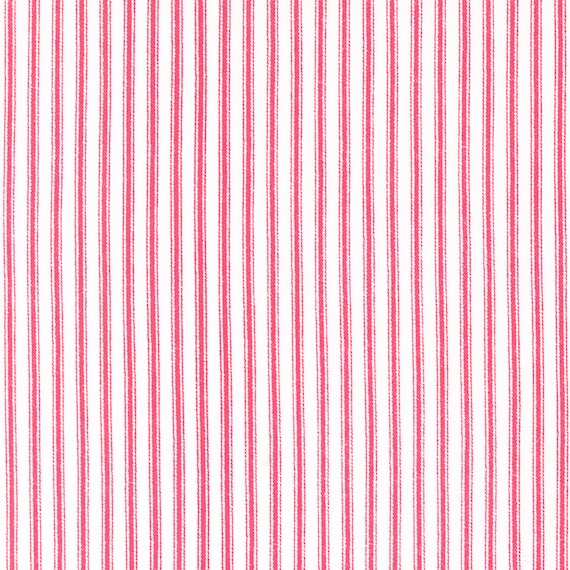 Ellie Ticking Stripe in Soft Red Ellie Ticking Stripe in Soft Red