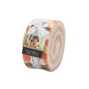 Strawberries Rhubarb Jelly Roll 20400JR Moda Precuts strips of 2.5&quot; x 44” 100% high quality cotton fabrics designer Fig Tree and Co florals