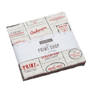 Lot de breloques The Print Shop Carrés de 5 po. 42 pièces Moda # 5740PP Création : Sweetwater 100 % coton