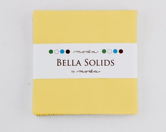Bella Solids Charm Pack 30s Yel 9900PP 23S Moda Precuts Designed by Moda