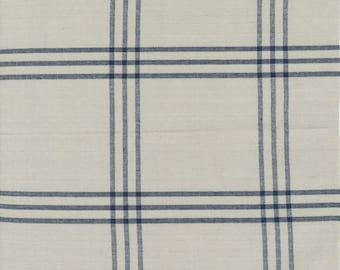 Può includere: Un asciugamano da cucina in tessuto bianco con un motivo a quadri blu e bianchi.