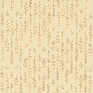 May include: A seamless pattern featuring a repeating design of stylised brown leaves on a light beige background.