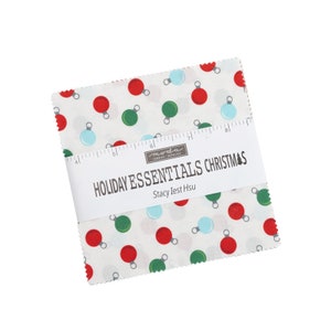 Holiday Christmas Charm Pack 20740PP Moda Precut squares 5&quot; by 5&quot; of 100% high quality cotton fabrics designer Stacy lest Hsu