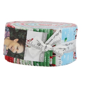 Moda Christmas fabric Jelly Roll North Pole designed by Stacey Iset Hsu 40 pre-cut 2.5&quot; stripes of fabric