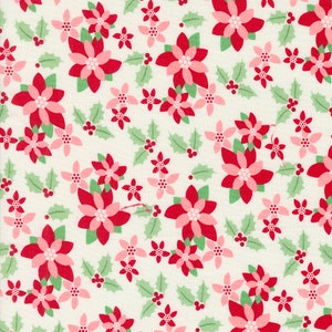 Kitty Christmas Snow Poinsettia Florals 31201 11 Moda Designed von Urban Chiks