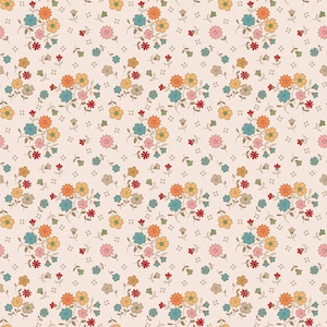 Autumn Floral C14650-Latte Designed by Lori Holt Sold by the Yard