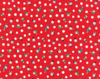 Stacy Iest Hsu Seasonal Christmas Lets Build A Snowman Red Moda Fabric sold by the yard out of The North Pole Collection