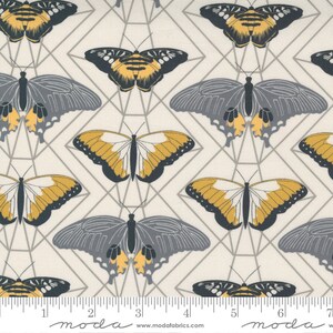 Through The Woods Ivory Butterfly Prisms Novelty Insect Designed by Sweetfire Road   Moda # 43114 16 Moda