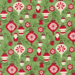 Once Upon Christmas Baubles On Branches Novelty Ornaments Mistletoe  43162 14 Moda Designed by Sweetfire Road