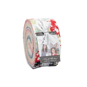 One Fine Day Jelly Roll® 55230JR Moda Precuts 40 Assorted strips of 2.5&quot; x 44” 100% high quality cotton fabric designed by Bonnie & Camille