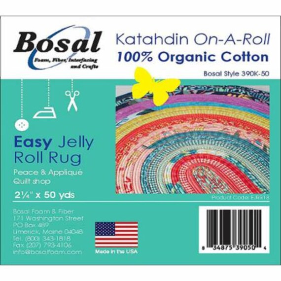 Bosal Katahdin On-A-Roll Organic Cotton Batting 2-1//4 inches by 50 Yards