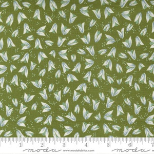 Songbook Prairies Praise 45525 18 Moda Bud and Bloom Floral Tulip Green 100% High Quality Cotton Fabric sold by the yard