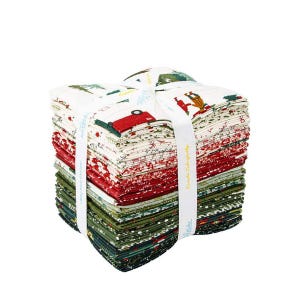 Christmas is in Town Fat Quarter Bundle Designed by Sandy Gervais 18&quot; x 22&quot; Manufactured by Riley Blake