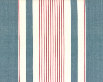 16&quot; Picnic Point Tea Red Blue W  Moda # 992 239 Moda Toweling  Pieces To Treasure Toweling Multi  Sold by the yard