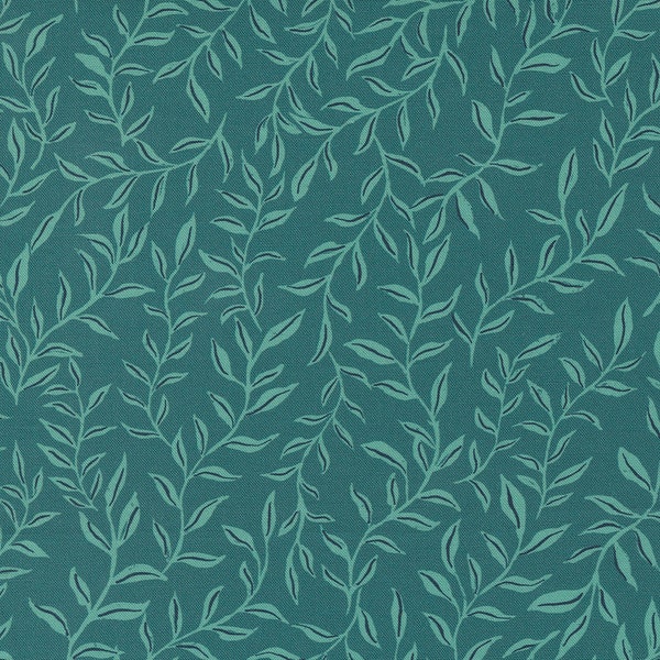 Cadence Vines Teal Blenders 11918 18 Moda Designed by Crystal Manning Sold by the Yard