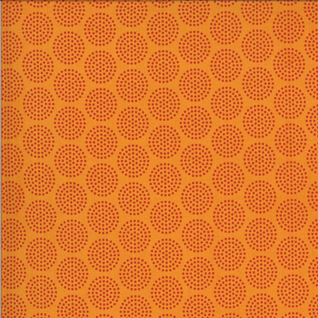 Animal Crackers Fabric Orange With Circled Dots Moda 5806 14 Etsy