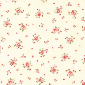 Collections Etchings Parchment 44336 11 Moda Peaceful Posies Small Floral Ditsy Sold By The Yard