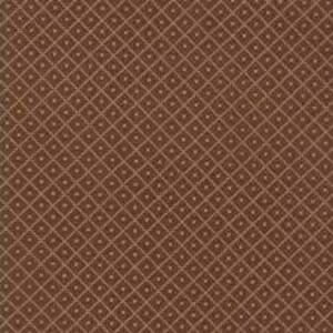 May include: A brown fabric with a white diamond pattern. The fabric has a subtle texture.