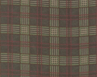 Green Plaid Flannel Fabric, Sanctuary Collection by Moda, Sold by the Yard