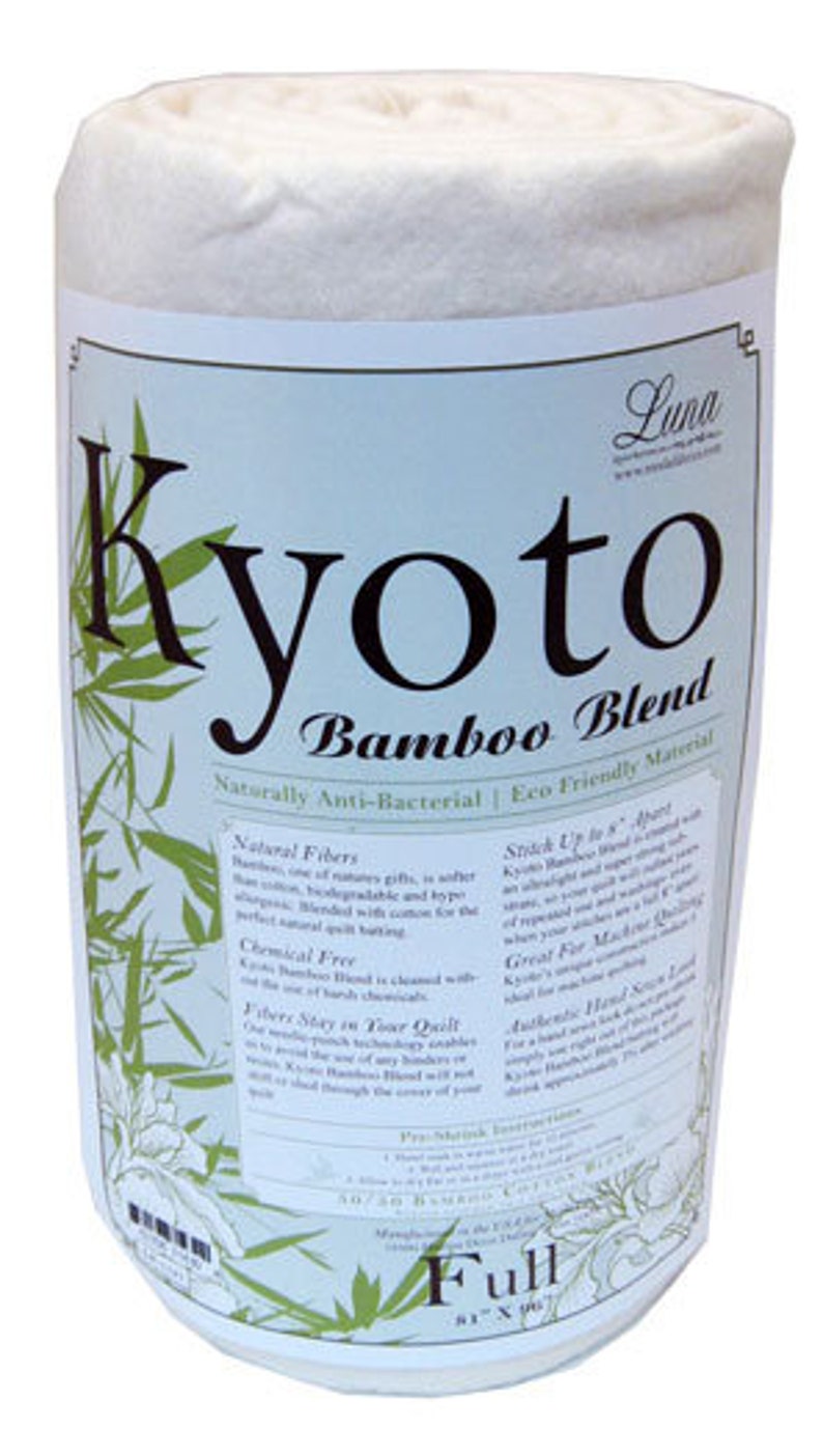 Kyoto Bamboo Blend Batting Full Moda LP 1181 Luna Batting Etsy
